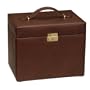 SHINING IMAGE brw HUGE LEATHER JEWELRY BOX / CASE / STORAGE / ORGANIZER WITH TRAVEL CASE AND LOCK