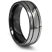 7mm Polished Titanium Wedding Band with Double title=