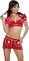 Sexy Mrs Santa Adult Snowman Christmas Xmas Outfit Costume Red Velvet Top Skirt Snowman Applique
