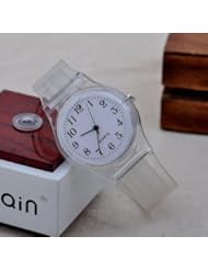 Hot SaleTransparent ladies fashion table PVC Wrist Watch Face Cartoon Lady/Women Watch