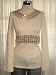 Tory Burch Ivory Sequin Limited Ed Sweater Large