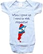WHEN I GROW UP I WANT TO VISIT ARGENTINA - BigBoyMusic Baby Designs - White, Blue or Pink Onesie / Baby T-shirt