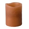 Spice Distressed LED Flameless Candle - Brown (3x4")