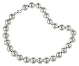 Sterling Silver Polished 16.00 MM Bead Necklace, 18