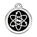 Custom Engraved Stainless Steel and Enamel Dog ID Tag - Atom (Small)