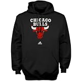 Chicago Bulls Black Primary Logo Hooded Sweatshirt