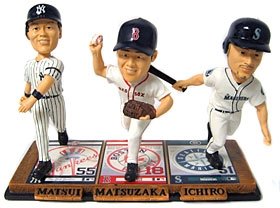 Matsui, Matsuzaka & Ichiro Triple Threat Forever Collectibles Bobble Head