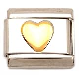Heart Italian Charm Gold Plated 9mm