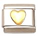 Heart Italian Charm Gold Plated 9mm