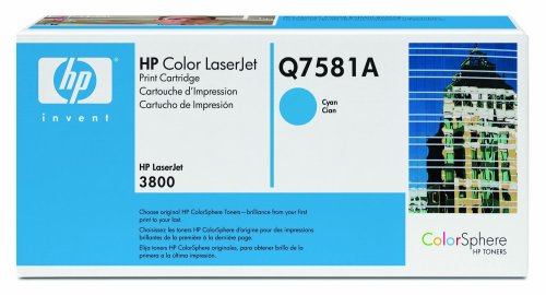 HP Color LaserJet Q7581A Cyan Print Cartridge in Retail Packaging