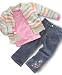 Apparel : Nannette Little Girl 3 Pc Speckle Sweater Set