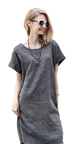 (リヴロ) LIVRO 麻 素材 の シンプル な ワンピース