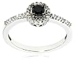 14k White Gold Black Diamond Ring (1/3 cttw)