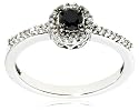 14k White Gold Black Diamond Ring (1/3 cttw)
