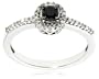 14k White Gold Black Diamond Ring (1/3 cttw), Size 5