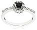 14k White Gold Black Diamond Ring (1/3 cttw), Size 5 14k White Gold Black Diamond Ring (1/3 cttw), Size 5