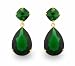 JanKuo Jewelry Gold Tone Angelina Jolie Inspired Artificial Glass Faux Emerald May Birthstone Drop E
