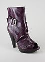 Cross Strap Peep Toe Bootie