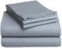 Pike Street 135-Gram Solid Flannel Queen Sheet Set, Blue Haze
