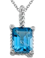 Genuine Blue Topaz Pendant by Effy Collection®