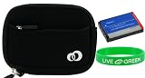 2n1 Neoprene Sleeve (Super Black) Case and NB-4L 900mAh Li-Ion Battery for Canon PowerShot SD780IS Digital Camera Gold