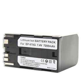 Fosmon BP-18083 Replacement Battery Packs Compatible with Canon BP-970G (7200mAh) - 2 Pack