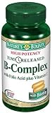 Nature's Bounty B-Complex with Folic Acid plus Vitamin C, Tablets 100 ea