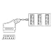 Hama 3 Way Scart Block