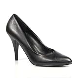 4 Inch Ladies Sexy Shoes Wear To Work Shoes Classic Pump Shoes Black Leather by 