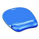 Fellowes 91141 Gel Crystal Mousepad/Wrist Rest (Blue)