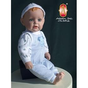 Click here to buy RETIRED RARE Adora Heavens Little Angels 13 Boy w Blue Dog Outfit by Adora.
