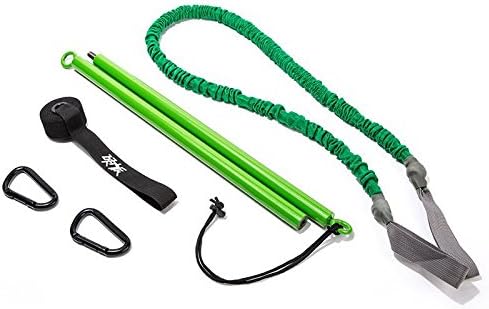 YINGPAI® Resistance Bands Set/ Exercise Tubes , Ankle Straps for legs Workout & Carry Case/Heavy Duty Anti-Snap Technology/Master of Muscle /weight loss or body buliding/ Home & Gym/ green