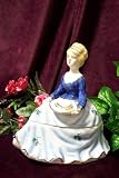 Powder Box Girl Blue Limoges China