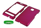 Rose Pink Rubberized Hard Case for LG Optimus GT540 Phone, GSM Internationa ....