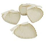 Lenox Wedding Promises Gold Banded Ivory China Heart Favors Set/4