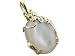 White Mother of Pearl Guardian Dragon Pendant, 14k Gold