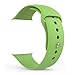 Apple Watch Band,Teslasz Soft Silicone Replacement Sport Wristbands Straps for Apple Watch (Green 38 MM)