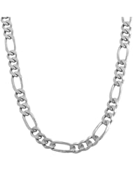 14 Karat White Gold 5-mm Figaro Chain (24 Inch)