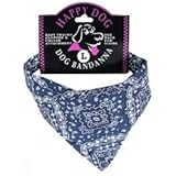 Blue Paisley Dog Bandanas (Medium)