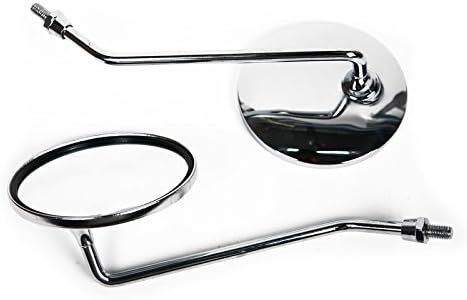 NEW Universal Chrome Motorcycle Rearview Mirrors For Honda Suzuki Kawasaki Back Side Mirror 8mm (Short Rod)