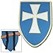 Swordsswords Knights Templar Regal Blue Foam Replica Shield LARP