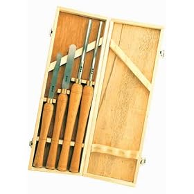 PSI Woodworking LCBT4 4 Piece Bowl Turning Lathe Chisel Set by PSI Woodworking