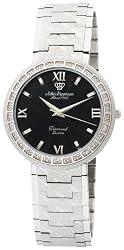 Jules Jurgensen Men's 5212W Diamond Accent Silver-Tone Watch