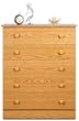 Casual 5 Drawer Chest In Oak Finish By Prepac Furniture