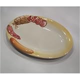 ovale Wurstplatte 28 cm - Servierplatte, Keramik, Porzellan, Dekoration