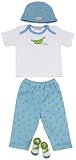 Elegant Baby "Sweet Pea" 100% Cotton Fashion Set in Drawstring Bag 6-12 Months