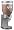 Zevro Single Indispensable Pet Food and Treat Dispenser - Silver