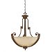 Triarch International 31122-26 Ambassador Collection 4-Light Pendant, Moroccan Bronze with Antiqued Italian Scavo Glass