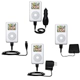 Road Warrior Kit for the Apple iPod Photo (30GB) includes a Car & Wall Charger AND USB cable AND Battery Extender - Gomadic Brand w/ TipExchange Technology