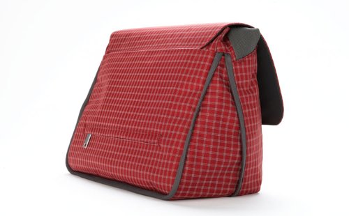 BBP Bags - Expandit Messenger Laptop Bag Small Red Plaid 13